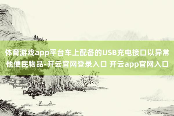 体育游戏app平台车上配备的USB充电接口以异常他便民物品-开云官网登录入口 开云app官网入口