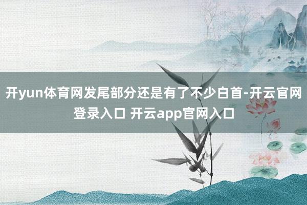 开yun体育网发尾部分还是有了不少白首-开云官网登录入口 开云app官网入口