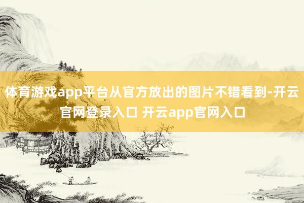 体育游戏app平台从官方放出的图片不错看到-开云官网登录入口 开云app官网入口