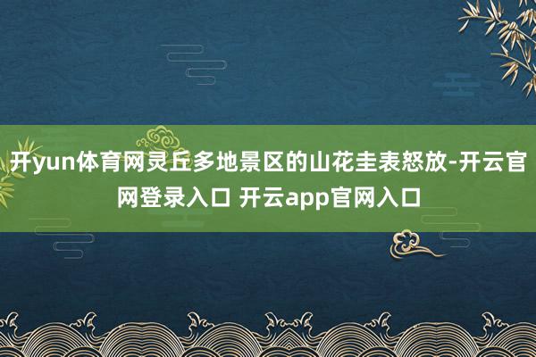 开yun体育网灵丘多地景区的山花圭表怒放-开云官网登录入口 开云app官网入口