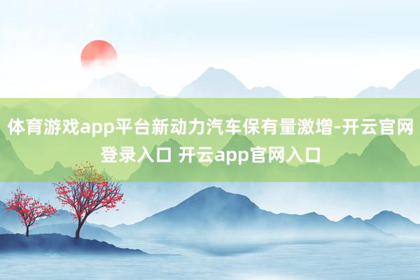 体育游戏app平台新动力汽车保有量激增-开云官网登录入口 开云app官网入口