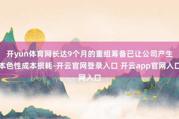 开yun体育网长达9个月的重组筹备已让公司产生本色性成本损耗-开云官网登录入口 开云app官网入口