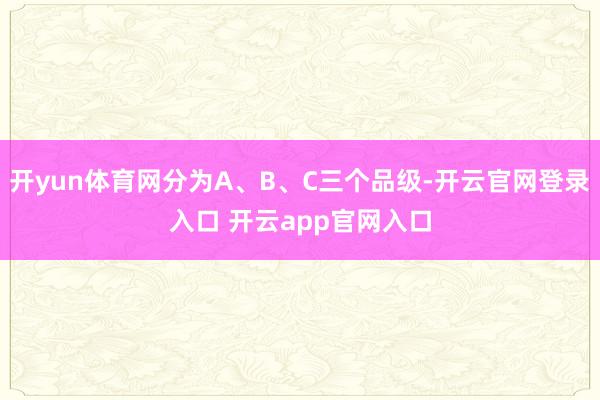 开yun体育网分为A、B、C三个品级-开云官网登录入口 开云app官网入口