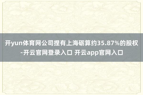 开yun体育网公司捏有上海砺算约35.87%的股权-开云官网登录入口 开云app官网入口